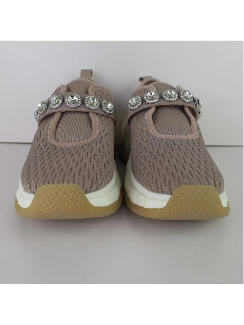 Kurt Geiger London Womens Knit Jewel Sneakers Women - Blush Pink
